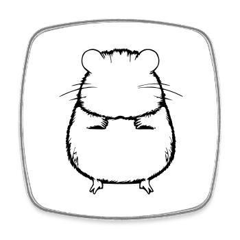 Hamster mignon animal rongeur animaux vecteur animal 14 - Magnet carré - blanc - Devant