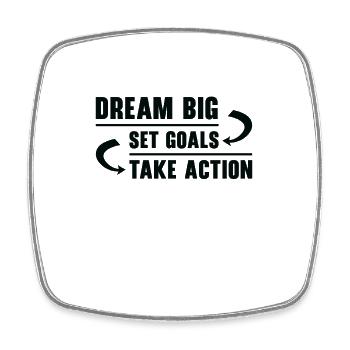 Goal Life Quotes Positive Message Motivational - Square fridge magnet - white - Front