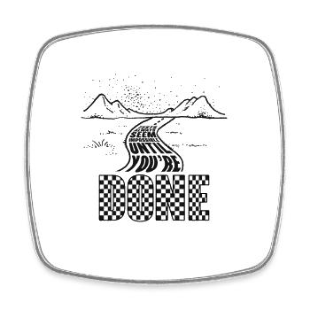 Test Day Positivity Done Teachers and Students - Square fridge magnet - white - Front