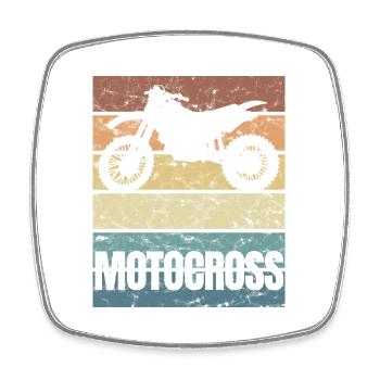 Motocross Motorcycle Suntman Motorsport Crunge - Square fridge magnet - white - Front