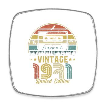 Vintage 1971 Cassette - Square fridge magnet - white - Front