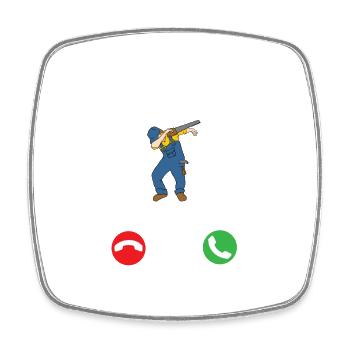 Woodwork Is Calling Woodworker Handyman Carpentry - Square fridge magnet - white - Front