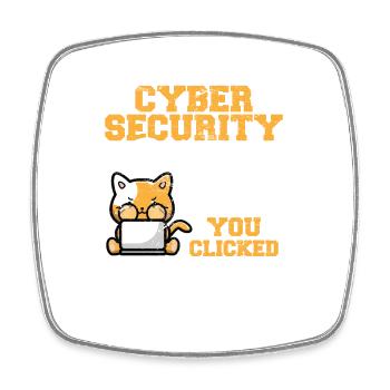 Cybersecurity Cyber Security MFA Hacker Pentester - Square fridge magnet - white - Front