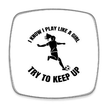 Soccer Girls Soccer Coach Soccer Player Woman - Square fridge magnet - white - Front
