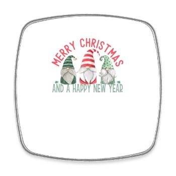 Merry Christmas And a Happy New Year Cute Gnomes - Viereckiger Kühlschrankmagnet - Weiß - Vorne