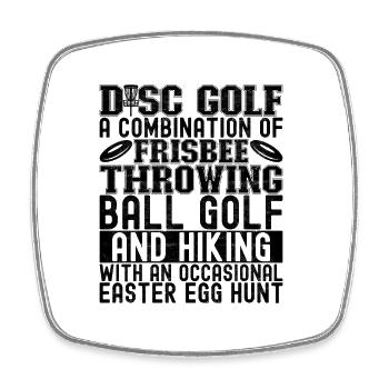 Disc Golf Disc Golfer - Square fridge magnet - white - Front