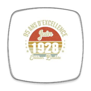 Juin 1928 95 Ans Anniversaire Vintage Idée Cadeau - Magnet carré - blanc - Devant