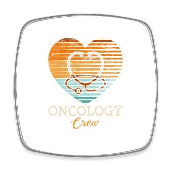 Oncology Nurse Appreciation Cancer Care Doctor Ped - Square fridge magnet - white - Front