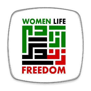 women life freedom Zan zendegi azadi - Viereckiger Kühlschrankmagnet - Weiß - Vorne