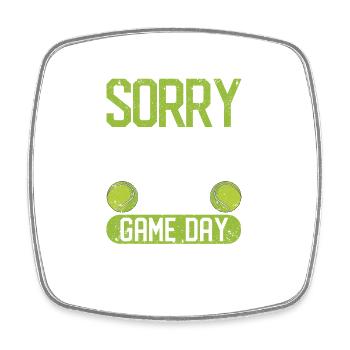 Sorry I Can't It's Game Day Funny Tennis Player - Square fridge magnet - white - Front
