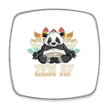 Liberating Zen AF Panda Yoga Explorative Graphic - Viereckiger Kühlschrankmagnet - Weiß - Vorne