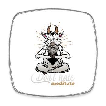 Dont Hate Meditate Postive Vibes Meditation - Viereckiger Kühlschrankmagnet - Weiß - Vorne