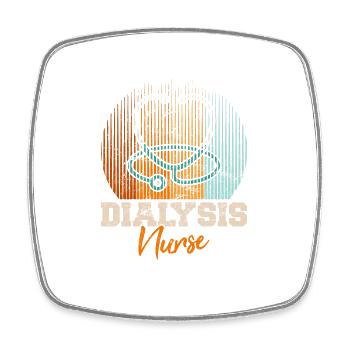 Dialysis Technician Dialysis Nurse Nephrology Nurs - Viereckiger Kühlschrankmagnet - Weiß - Vorne