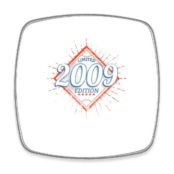 Limited Edition 2009 Vintage - Viereckiger Kühlschrankmagnet - Weiß - Vorne