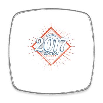 Limited Edition 2017 Vintage - Viereckiger Kühlschrankmagnet - Weiß - Vorne