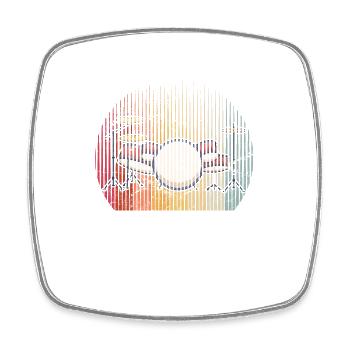 Drums Drummer Band Drumset Retro Percussion Drums - Square fridge magnet - white - Front