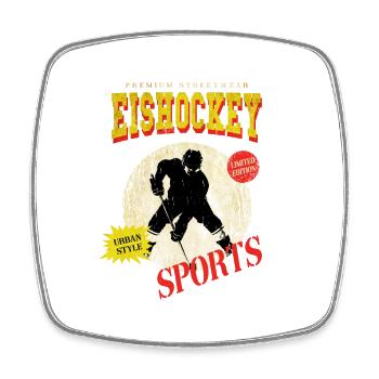Joueur de hockey sur glace Vintage Retro - Magnet carré - blanc - Devant