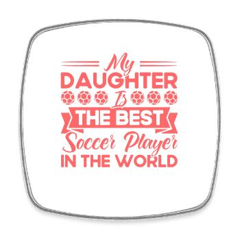 Football Maman Sports Fan Football Cadeau - Magnet carré - blanc - Devant