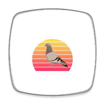 Pigeons Are Liars - Square fridge magnet - white - Front