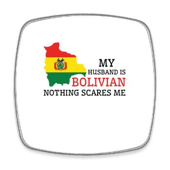 Rien ne me fait peur, mari bolivien - Magnet carré - blanc - Devant