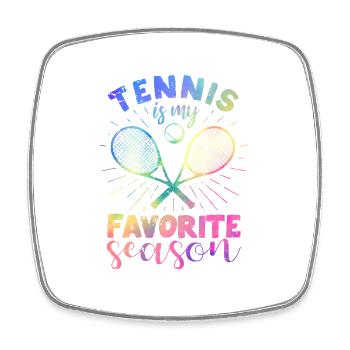Funny Sports Fan Player Coach Le tennis est à moi - Magnet carré - blanc - Devant