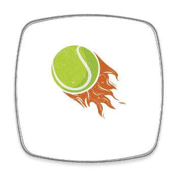 Balle de tennis Cool Drôle de joueur de sport Entraîneur Fan - Magnet carré - blanc - Devant
