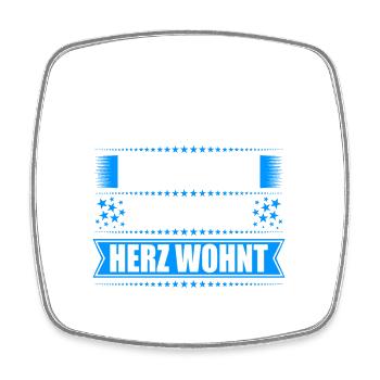 Erzgebirge Heimat Herz Wohnt Geschenk Weihnachten - Viereckiger Kühlschrankmagnet - Weiß - Vorne