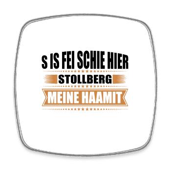 Erzgebirge Heimat Stollberg - Viereckiger Kühlschrankmagnet - Weiß - Vorne