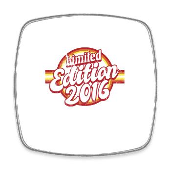 Limited Edition 2016 Vintage - Viereckiger Kühlschrankmagnet - Weiß - Vorne