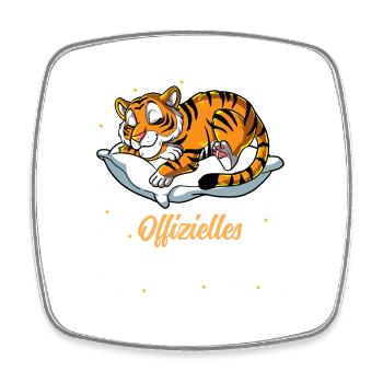 Offizielles Schlafshirt Tiger - Viereckiger Kühlschrankmagnet - Weiß - Vorne