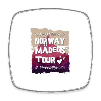 Norwegen Mädels Tour - Viereckiger Kühlschrankmagnet - Weiß - Vorne