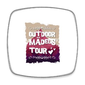 Outdoor Mädels Tour - Viereckiger Kühlschrankmagnet - Weiß - Vorne