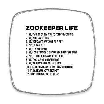 Life Of A Zoo Keeper Animal Lover Zoologist Animal - Viereckiger Kühlschrankmagnet - Weiß - Vorne