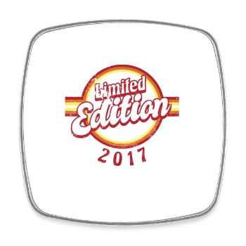 Limited Edition 2017 Vintage - Viereckiger Kühlschrankmagnet - Weiß - Vorne