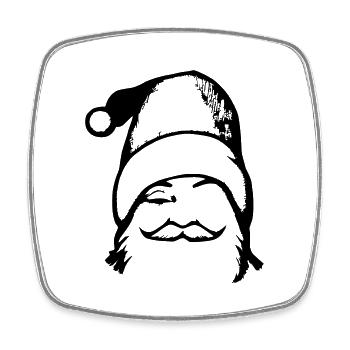 Christmas Hat Santa Claus Christmas Vector - Square fridge magnet - white - Front