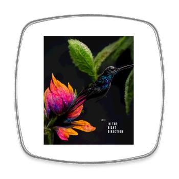 A motivating and inspiring theme for strong women - Square fridge magnet - white - Front