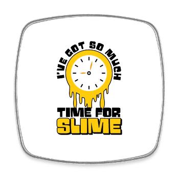 Slime Time Dripping Slime Drip Gear Slime Maker - Square fridge magnet - white - Front