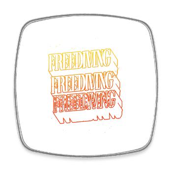 Freediving Apnoetauchen Freitauchen Tauchen - Viereckiger Kühlschrankmagnet - Weiß - Vorne