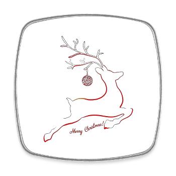 Frohe Weihnachten Weihnachten Weihnachten Urlaub Winter Santa Nordic - Viereckiger Kühlschrankmagnet - Weiß - Vorne
