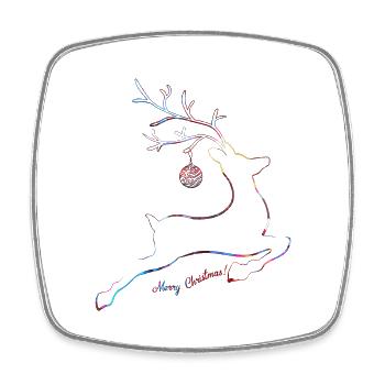 Frohe Weihnachten Weihnachten Weihnachten Urlaub Winter Santa Nordic - Viereckiger Kühlschrankmagnet - Weiß - Vorne