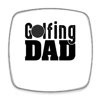 Golf Father Golfer Best Father Golf Course Papa - Square fridge magnet - white - Front