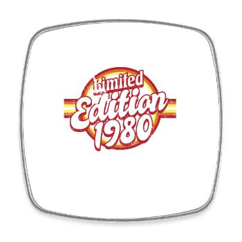 Limited Edition 1980 Vintage - Viereckiger Kühlschrankmagnet - Weiß - Vorne