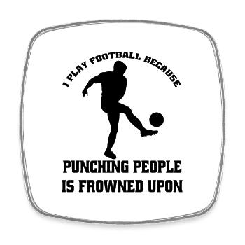 Football player Football coach Football footballer - Square fridge magnet - white - Front