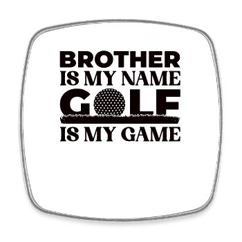 Golf-Bruder Eines Golfspielers Golfer Bruder - Viereckiger Kühlschrankmagnet - Weiß - Vorne