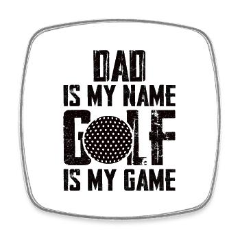 Golf Father Golfer Best Father Golf Course Papa - Square fridge magnet - white - Front