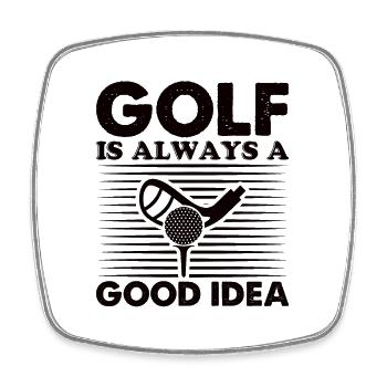 Golf Golfer Gift Hobby Club Quote - Square fridge magnet - white - Front