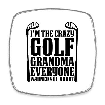 Die Golf Oma Grossmutter - Viereckiger Kühlschrankmagnet - Weiß - Vorne