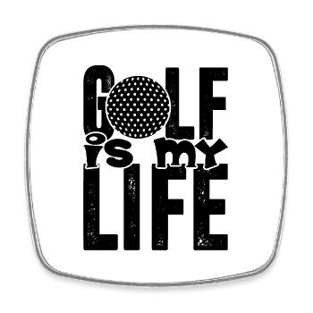 Golf Golfer Gift Hobby Club Quote - Square fridge magnet - white - Front