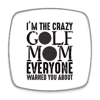 Golfspieler Golfer Golfschläger Golfen Golf Mutter - Viereckiger Kühlschrankmagnet - Weiß - Vorne