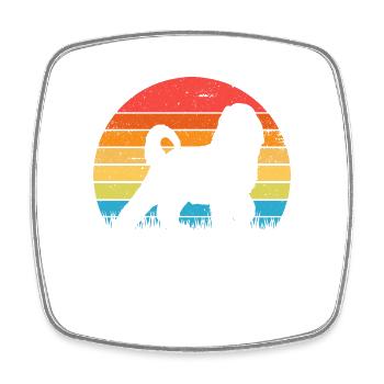 Bernedoodle Dog - Square fridge magnet - white - Front